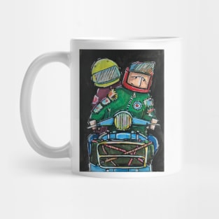 Retro Scooter, Classic Scooter, Scooterist, Scootering, Scooter Rider, Mod Art Mug
